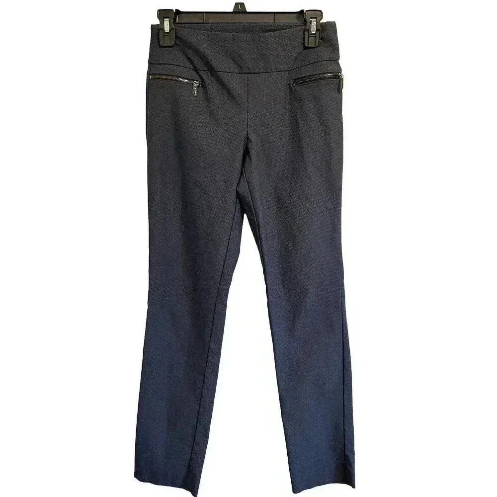 Calvin Klein Womens Pants Size 2 Blue Pants Trousers Zip Pocket